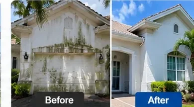 House Washing before and after